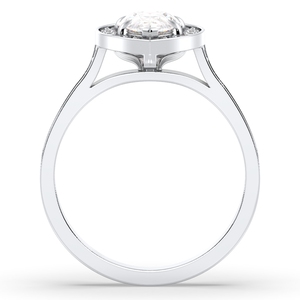 Anillo de Diamantes Cultivados en Laboratorio HPHT CVD de 0.9 Quilates en Oro Blanco de 14K Personalizado REYES para Mujer, Anillos de Compromiso de Diseño Clásico, Joyería Fina - Product Image 3