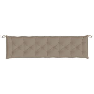 Coussin de banc de jardin extérieur en tissu Oxford taupe avec rembourrage en fibres creuses – Coussins et oreillers d'extérieur haut de gamme - Product Image 4