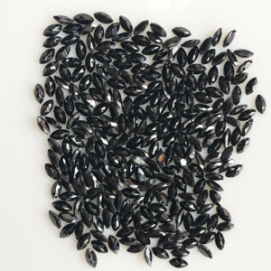 Ónix Negro Natural, Corte Marquesa de 4x2MM, Gemas Sueltas de la Mejor Calidad, Gemas de Red Mountain para Joyería - Product Image 2