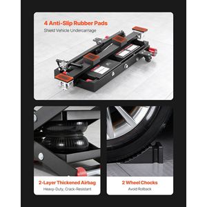 Sollevatore Auto Portatile ad Aria Compressa, Capacità 3 Tonnellate (6613 Libbre), Altezza Massima 21,7 Pollici, Supporto Regolabile con Airbag - Product Image 5