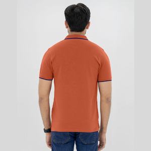 High Quality 100% Cotton Slim Fit Knitted for T-Shirt Custom Logo Formal Garment Washed Turtleneck Collar Short Sleeve 480g - Product Image 6