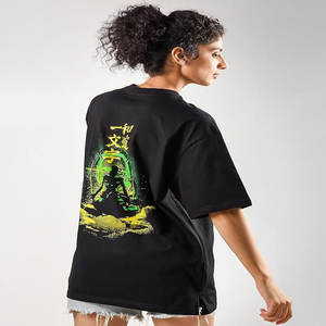 Camiseta Personalizada de Alta Calidad, Tejido Grueso de Seda/Algodón 180gsm, Talla Grande, Lisa, con Logotipo Impreso en Serigrafía, para Hombre - Product Image 2