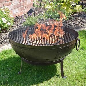 Linea Exports Inc. Brasero con pantalla antichispas, para leña, para patio, jardín, hoguera, calentador de barbacoa, para camping en el patio trasero, de alta resistencia - Product Image 6