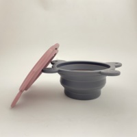 Bol à eau pliable pour animaux de compagnie – Silicone de qualité alimentaire, compatible micro-ondes et congélateur, bol portable pour chien pour les voyages, la randonnée et les promenades quotidiennes