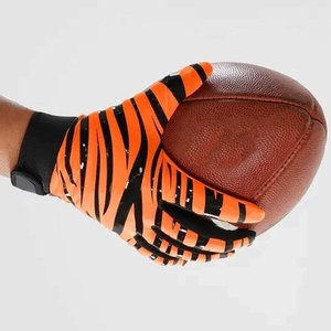Tiger Stripe Full Finger PU Material Outdoor Sports <b>Gloves</b> Non Slip Hook and Loop Closure Unisex All Seasons Use - Product Image 1
