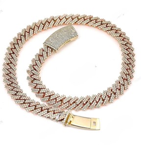 15MM 22 Inches Iced Cuban Link <b>Chain</b> 925 Sterling Silver Men's <b>Extended</b> <b>Chain</b> Gold Plated Thick Miami Luxury Statement Hip Hop - Product Image 1
