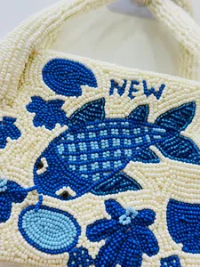 Sac à main en perles fait main à prix abordable, élégant pour femmes, idéal pour les mariages, les fêtes et les occasions de soirée - Product Image 4