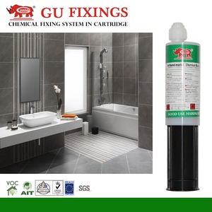 Résine chimique d'ancrage polyester bicomposante de qualité construction, à durcissement rapide, gris, choix économique pour fixation moyenne intensité - Product Image 2