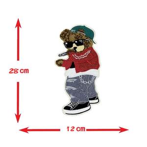 Parches Bordados de Chenilla 3D, Osito de Peluche Grande Marrón, Termoadhesivos para Ropa y Gorras, Costura DIY, Bordado Personalizado - Product Image 2