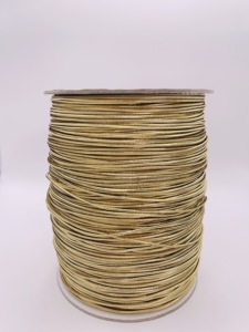 Cordon tressé métallique rond argenté et doré, 100% fil métallique pour l'artisanat et la décoration - Product Image 4