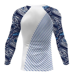 Men's Full Sleeve Rash Guard Dark Blue Quick Dry Fitness Top Long Sleeve <b>Compression</b> <b>Shirt</b> for <b>Gym</b> Yoga Workout - Product Image 5