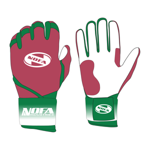 Gants de frappeur de baseball en cuir véritable Pro, ambidextres, fermeture à boucle, rembourrés, respirants, antidérapants, personnalisables - Product Image 1