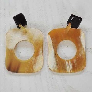 Buffalo Horn Earrings Handmade Sustainable Eco Friendly Lightweight <b>Fashion</b> <b>Jewelry</b> for Women by madiha art and crafts - Product Image 3