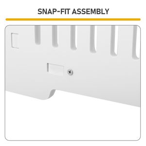 Comodino Moderno con Design ad Arco per Interni ed Esterni, Tavolino Bianco con Vano Portaoggetti per Spazi Ristretti - Product Image 5