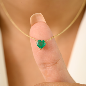 14K Rose Gold Plated <b>Ruby</b> Heart <b>Necklace</b> for Her - Product Image 1