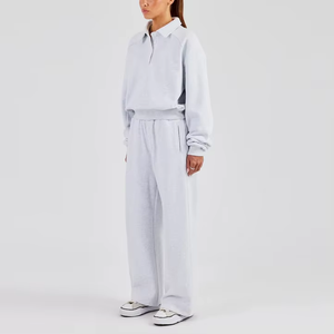 Autumn Clothing High Quality 2 Piece <b>Set</b> Fashion <b>Sweater</b> <b>Sets</b> Polo Sweatshirts Loose Wide Leg Pants Fitness <b>Sets</b> for Women - Product Image 1