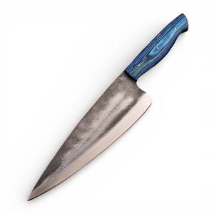 UA Supplies Custom OEM Hand Forged Vintage Chef Knife Ambidextrous Stainless Steel Blade Pakka <b>Wood</b> Handle Leather Sheath Daily - Product Image 1