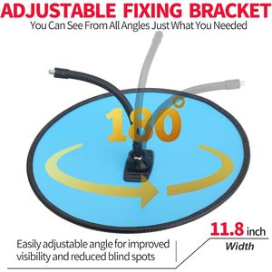 Specchio Convesso in Acrilico da 11,8 Pollici, Spessore 2mm, Angolo Ampio Regolabile per Sicurezza Interna, Garage, Parcheggio, Magazzino, Ufficio - Product Image 3