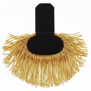 Epaulettes de Hombro con Flecos de Oro Personalizados, Uniformes Ceremoniales Hechos a Mano, Poliéster/Algodón Transpirable, Unisex, Decorativos Formales - Product Image 1