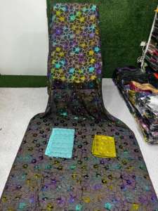 Conjunto de Dirac Somalí en Oferta, Maqbal Dirac Estampado, Vestido de Jacquard de Terciopelo 100% Poliéster, Resistente a la Encogimiento, Talla Mediana para Niñas - Product Image 2