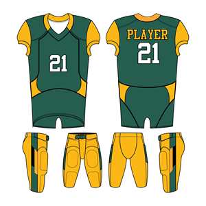 Uniforme de football américain unisexe, taille plus, confortable, 100% polyester, manches courtes, design le plus populaire pour le football adulte - Product Image 1