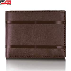 Cartera de Cuero Genuino para Hombre, Delgada, Plegable, Organizador de Tarjetas, Calidad Premium, Elegante, para Uso Profesional - Product Image 1