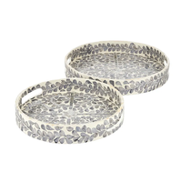 Plateau de service personnalisé en nacre, plateau en rotin en forme de poisson, design coquillage, plateau de rangement artisanal, objet décoratif pour la maison