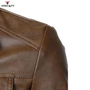 Veste de moto en cuir véritable sur mesure de haute qualité avec logo en toile sur le devant pour homme, hiver - Product Image 5