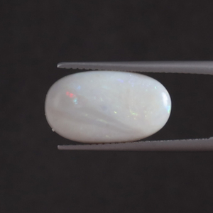Opale Pierre Précieuse Non Montée 5 Carats Coupe Ovale 17x10mm Taillée à la Main Polie Certifiée IGI Blanche Naturelle Traitée par Cire/Huile - Product Image 1
