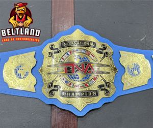 Cinturón de Campeonato Mundial de Lucha Libre TNA International, Cómodo, de Cintura Alta, para Adultos, en Aleación de Zinc de 2mm 4mm - Product Image 1