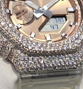 Premium Custom <b>Watch</b> GA2100 Style Iced Out Metal <b>Case</b> Fashion Luxury Design GA2100 Compatible Custom <b>Watch</b> - Product Image 6