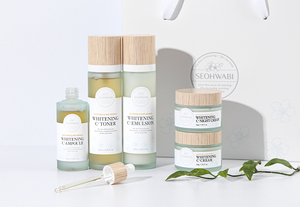 ชุดผลิตภัณฑ์บำรุงผิวหน้าขาวกระจ่างใส SEOHWABI Whitening C+ 5 ชิ้น สูตรเกาหลี พร้อมไนอะซินาไมด์ ประกอบด้วยโทนเนอร์ อีมัลชั่น แอมพูล และครีม - Product Image 4
