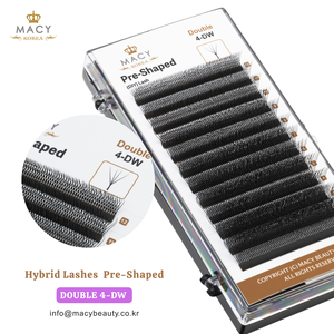 Pestañas Híbridas Preformadas Dobles 4-DW DIY Lash MACY BEAUTY KOREA Extensiones de Pestañas Premium al por Mayor Pestañas Personalizadas Negras - Product Image 2