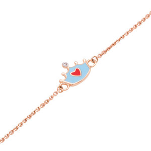 Pulseras de Cadena de Oro de 18k al por Mayor para Niños, con Diamantes CZ Brillantes Redondos, Brazaletes Religiosos Modernos para Niños, Joyería Certificada SGL - Product Image 3