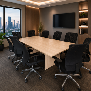 Mesa de Conferencia Rectangular Moderna de Madera para 8 Personas, Muebles de Oficina Contemporáneos, Uso Comercial Duradero - Product Image 1
