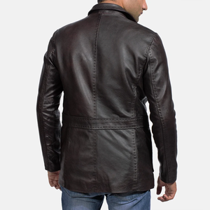 <b>Top</b> Selling Men Full Zipper Stylish Real <b>Leather</b> Jacket For Men Best Selling In Solid Material With Different Design For Sale - Product Image 4