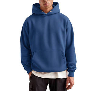 Wholesale Custom Embroidery Mens <b>Hoodies</b> for US Streetwear Brands with drop shoulder Low MOQ private label - Product Image 6