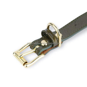 Premium Quality 100% Genuine Leather Classic Dog Collar Top Indian Wholesale Manufacturer All Sizes and custom Colors Available - Product Image 1