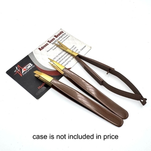 Pince à épiler pour sourcils Mehron Gold avec logo personnalisé, qualité professionnelle, acier inoxydable, pointe inclinée et pointue, ciseaux à ressort pour sourcils - Product Image 6