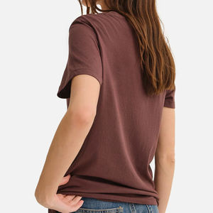 Camisetas de Algodón Orgánico para Mujer, Camisetas de Verano de Manga Corta para Mujer, Camisetas de Cuello Redondo para Mujer, Camisetas de Jersey - Product Image 2