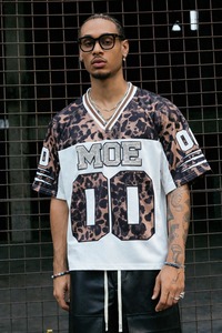 Camiseta de Fútbol Americano con Estampado de Leopardo Personalizada, Sublimada, de Malla, Estilo Urbano, Camuflaje, Proveedor de Camisetas de Fútbol Americano - Product Image 2