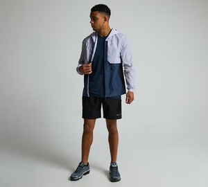 Men's Hooded Windbreaker <b>Jacket</b> Color Blocking Zipper Closure Sporty Casual Outdoor Wear Spring Polyester Material - Product Image 5