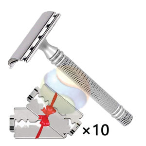 Nouveau rasoir de sécurité personnel à double tranchant en acier inoxydable de haute qualité avec lame remplaçable - Product Image 2
