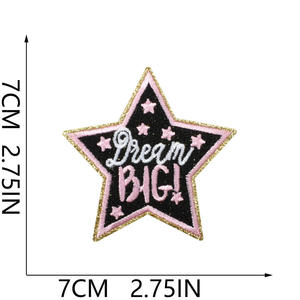 Écusson brodé personnalisé de haute qualité en gros, thermocollant, tissé, pour vêtements, chapeaux, vestes, uniformes, sacs et articles de mode - Product Image 5