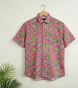 Camisas de Algodón con Estampado de Bloques Suaves para Niños y Hombres, Ropa Cómoda con Patrón Floral para Hombres para Fiestas - Product Image 4