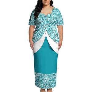 Robe longue personnalisée pour femme, imprimée, à manches courtes, décontractée, mode estivale, grandes tailles, fabricant OEM ODM, vente en gros en vrac - Product Image 6