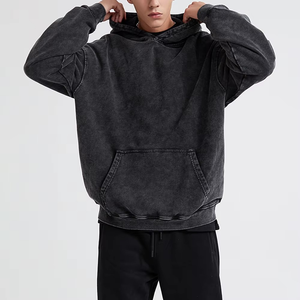 Sweat à capuche unisexe personnalisé de haute qualité, style vintage, avec motif graphique, effet délavé soleil, en molleton épais, délavé à l'acide, effet vieilli, écologique - Product Image 5