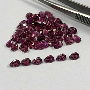 Pierres précieuses semi-précieuses en vrac calibrées de qualité AAA du fabricant indien 6mm 8mm en forme de poire en tourmaline rose naturelle - Product Image 2