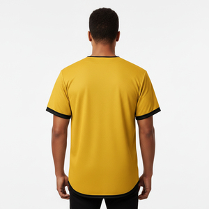 Maillot de baseball personnalisé, impression par sublimation, vêtements d'équipe, respirant, séchage rapide, maille unisexe, polyester, col en V entièrement boutonné - Product Image 2