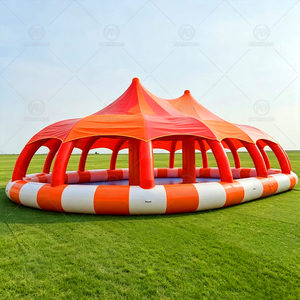 Grande <span class=keywords><strong>piscine</strong></span> gonflable en PVC <span class=keywords><strong>avec</strong></span> auvent solaire, <span class=keywords><strong>piscine</strong></span> gonflable ronde portable d'extérieur pour enfants <span class=keywords><strong>et</strong></span> adultes - Product Image 6